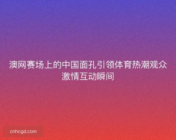 澳网赛场上的中国面孔引领体育热潮观众激情互动瞬间